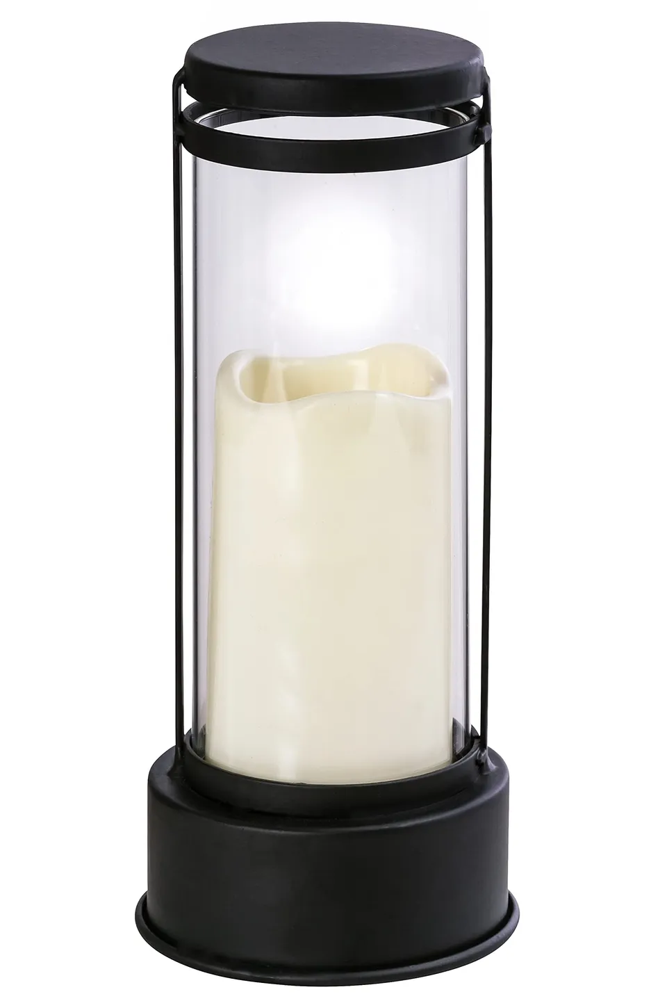 Dehner Premium Lovely Grablaterne LED creme 27cm Timer