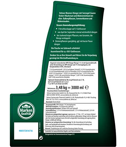 Dehner Blumendünger flüssig Guano 3l