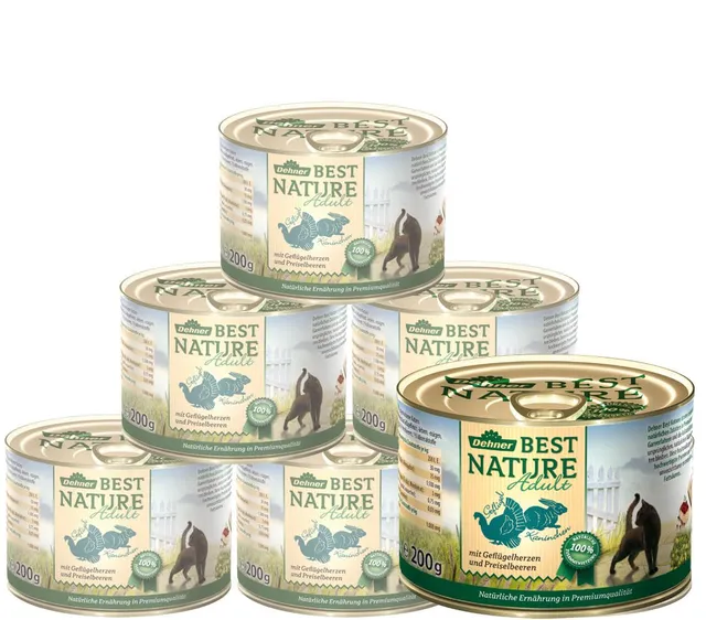 Dehner Best Nature Geflügel Nassfutter 6x200g Adult