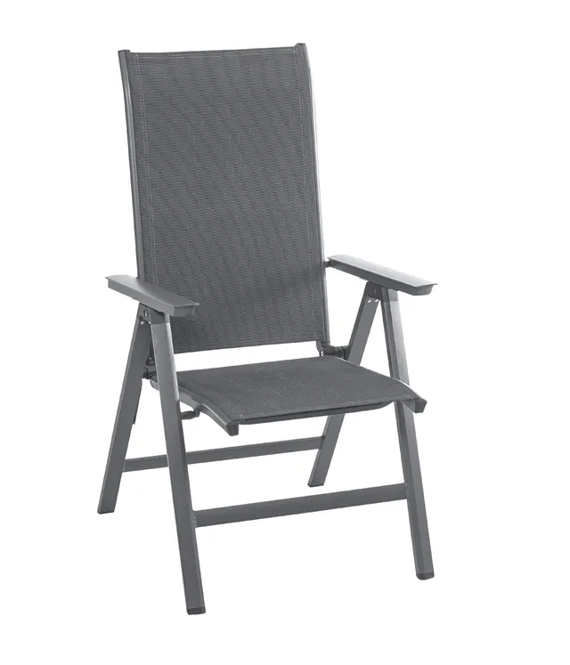 Dehner Cleveland Klappsessel Aluminium grau 108cm