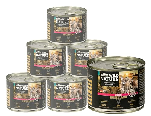 Dehner Wild Nature Hügelland Kitten Nassfutter 6x400g Huhn