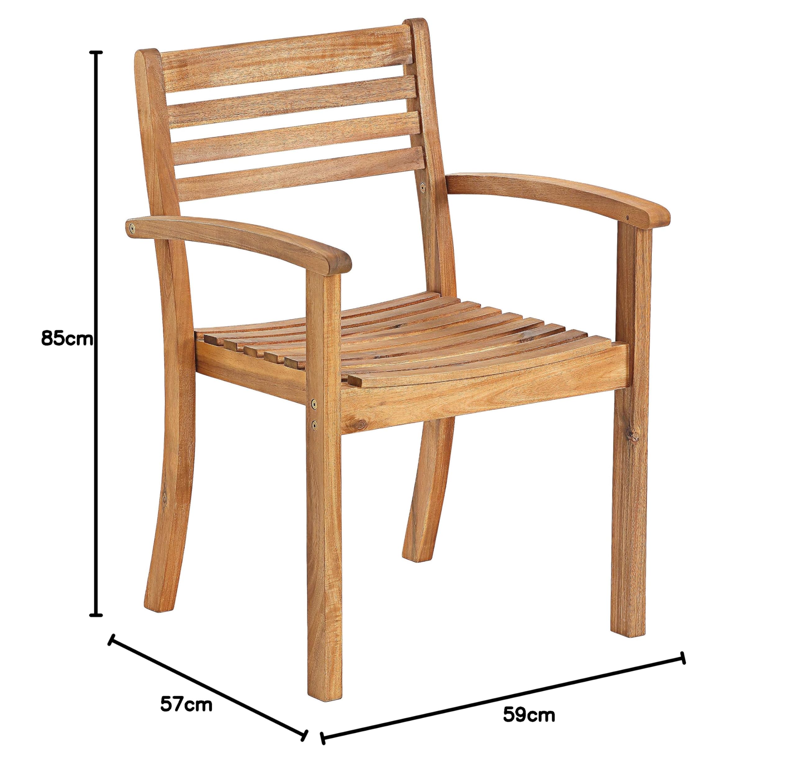Dehner Premium Macao Stapelstuhl natur Akazie 160kg