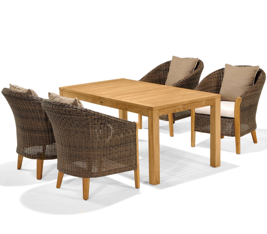 Dehner Gartentisch 160x90 Teakholz natur FSC