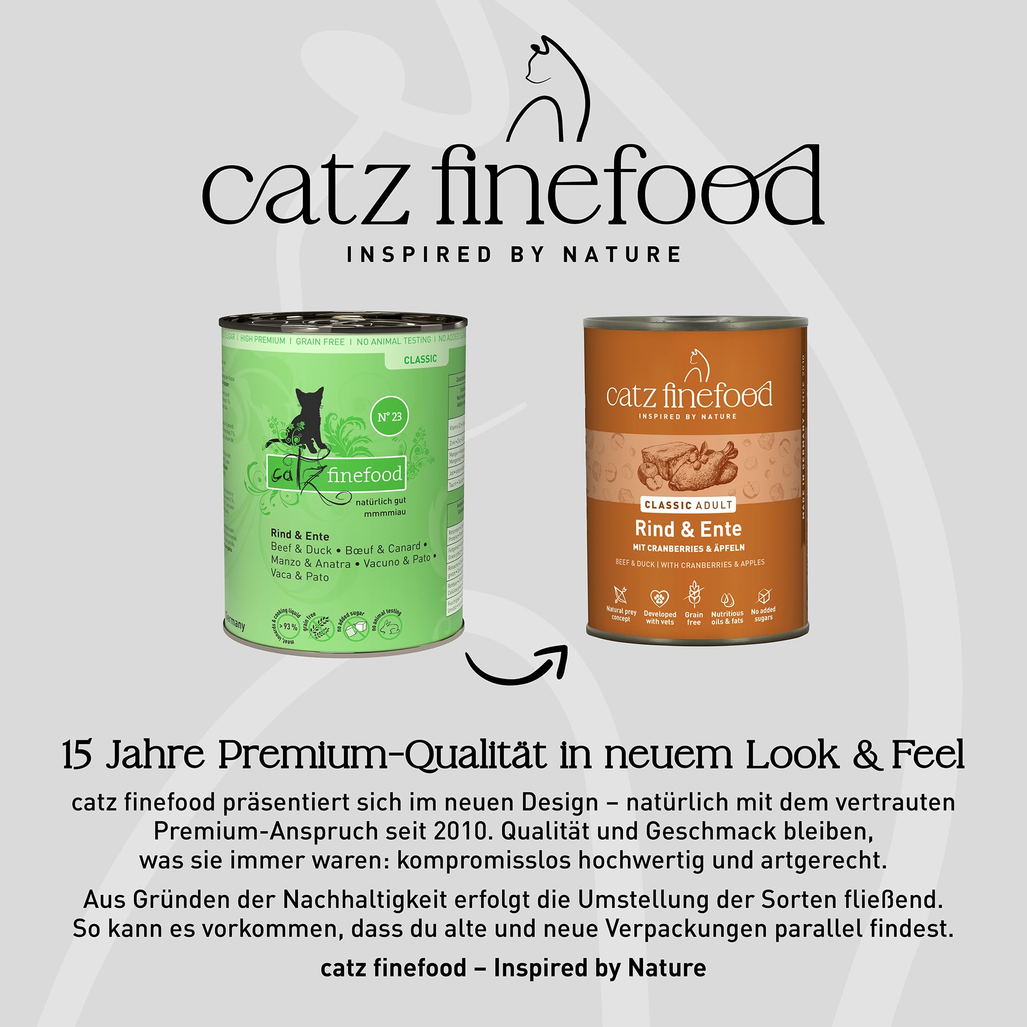 catz finefood N° 23 Rind & Ente Nassfutter 6 x 400 g