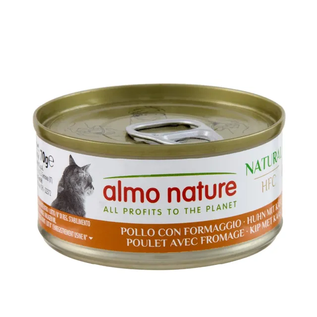 Almo Nature HFC Natural Huhn-Käse Nassfutter 24x70g