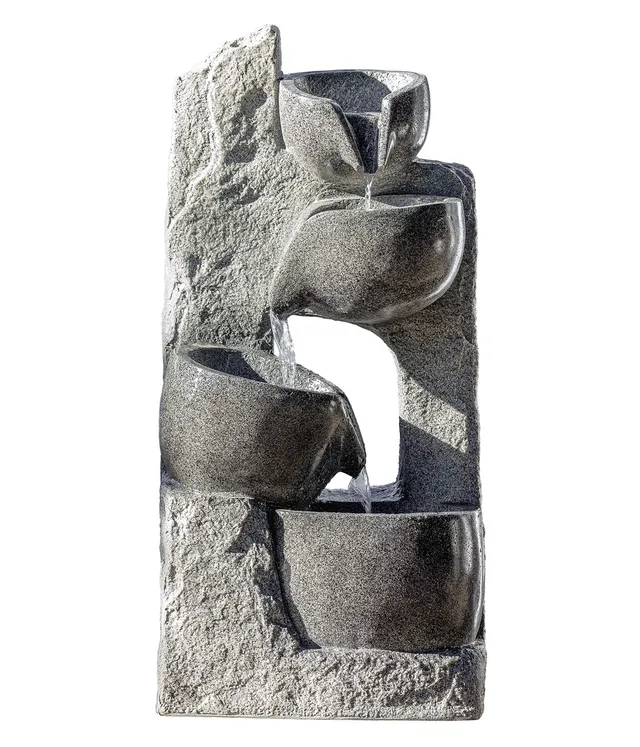 Dehner Circ Gartenbrunnen LED grau 14 Liter