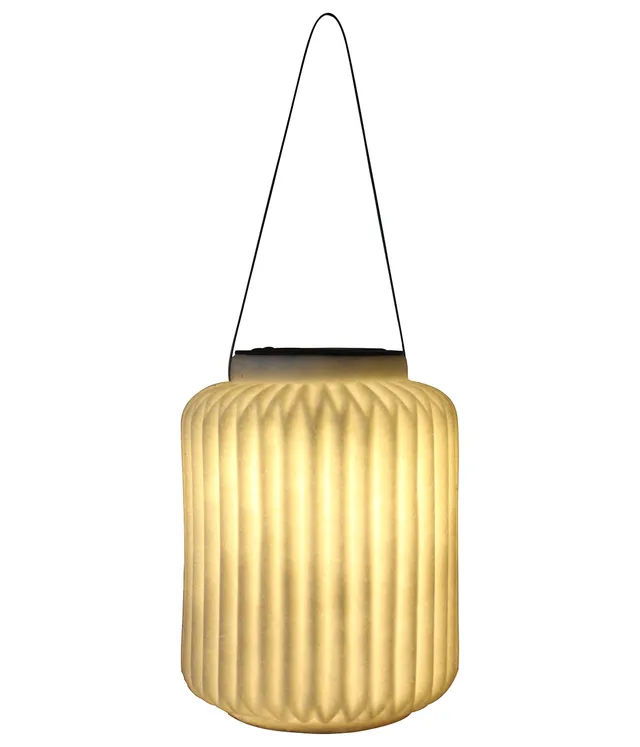 Dehner Avignon Solar-Laterne beige Ø 14 cm warmweiß
