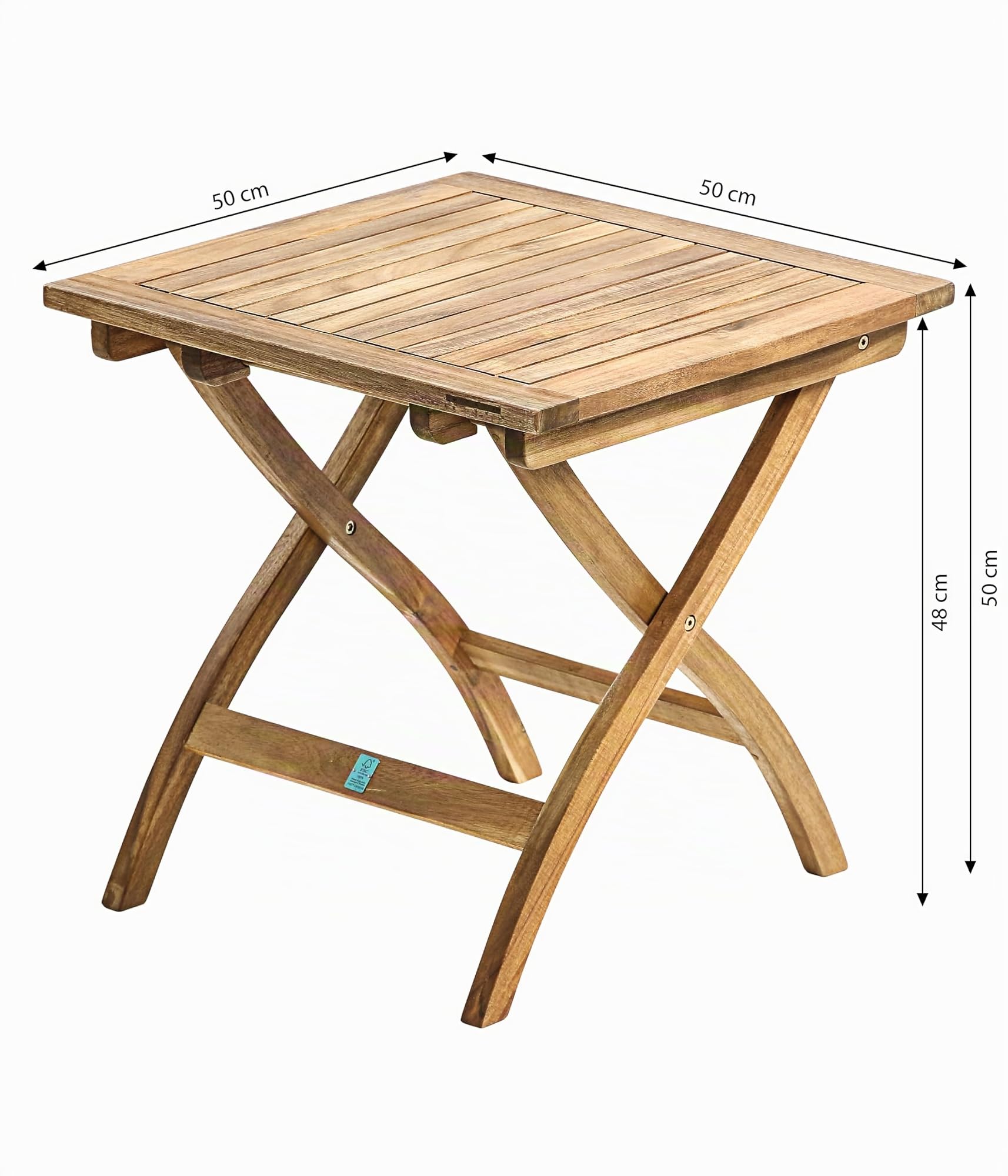 Dehner Macao Klapptisch 50x50 natur aus Akazienholz
