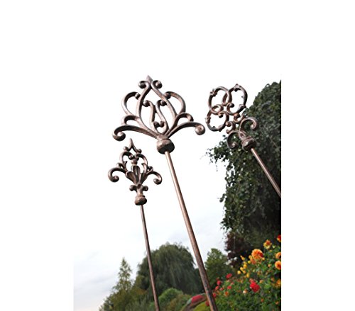Dehner Ornament Gartenstab 140 cm Gusseisen 6er
