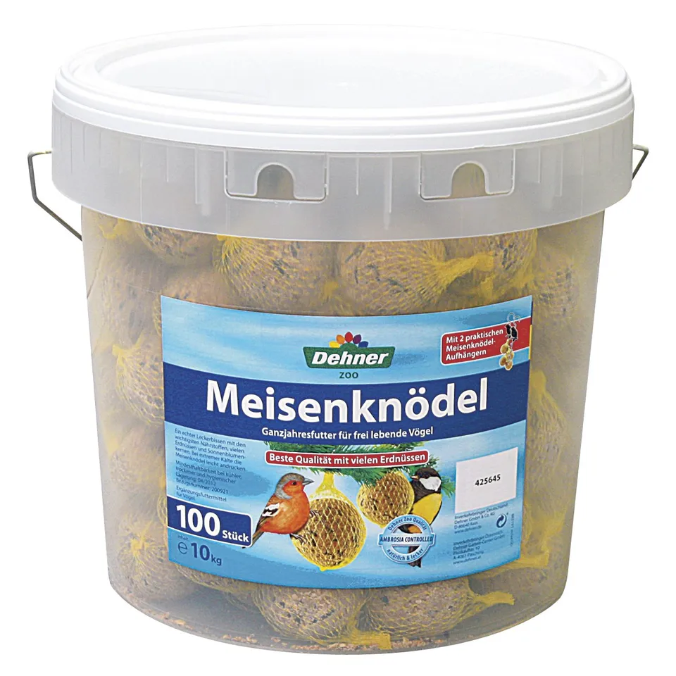 Dehner Premium Lovely Meisenknödel 100 Stück mit Netz Erdnuss