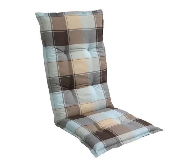 Dehner Adria Hochlehnerauflage Baumwolle Karo 118x49cm