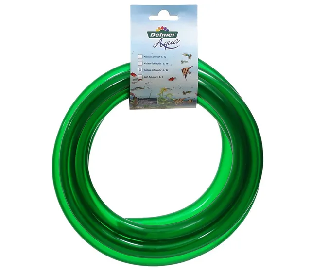 Dehner Aqua Ablass-Schlauch Aquarienschlauch 3 m 16 mm grün