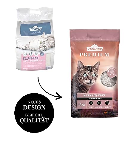 Dehner Premium Klumpend Ultra Katzenstreu 12 kg Babypuder