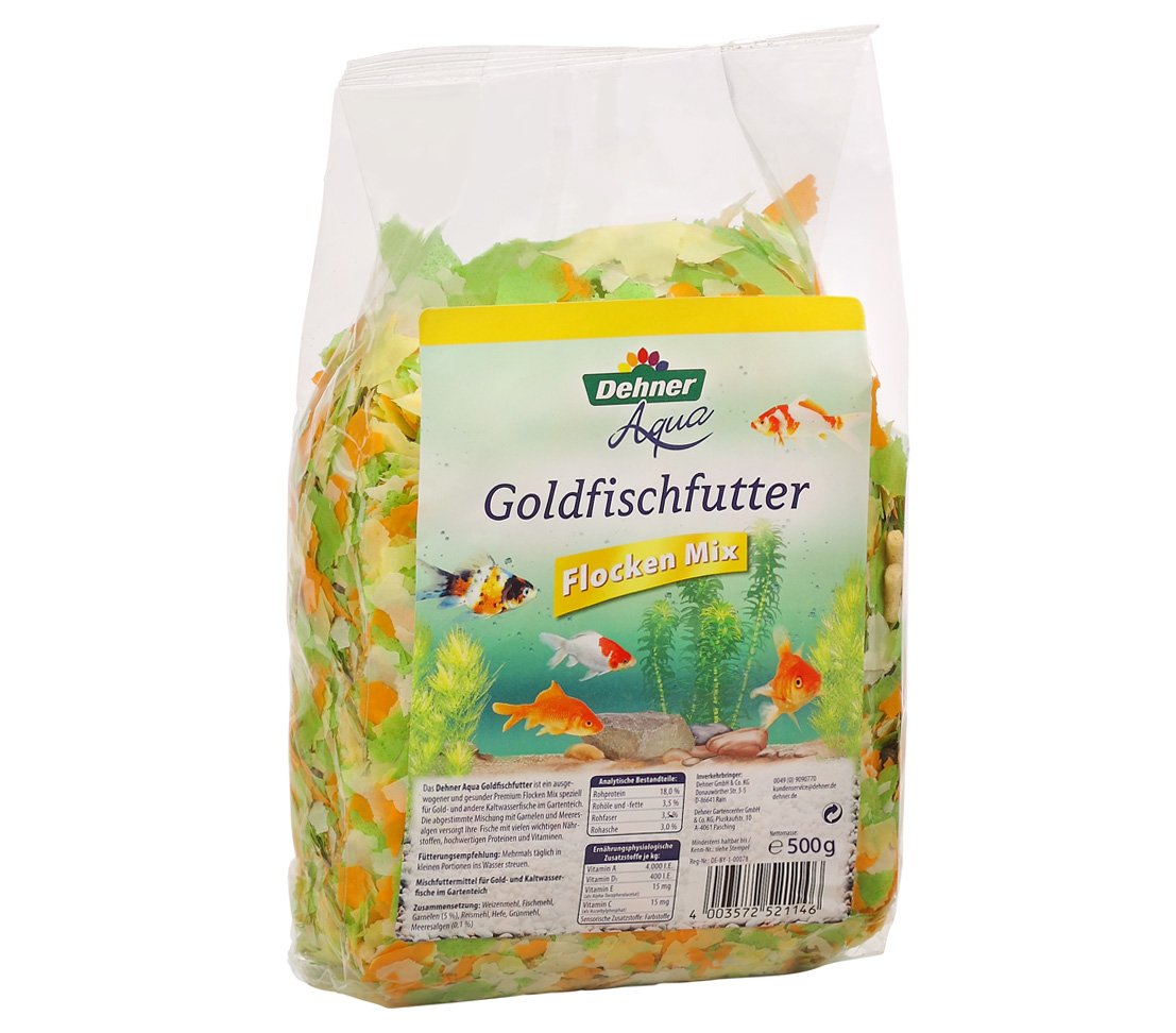 Dehner Aqua Goldfischfutter Flocken Mix Fischfutter 1 kg vitaminreich