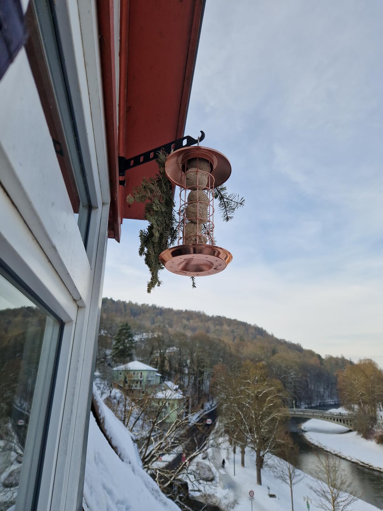 Dehner Natura Joelle Meisenknödelsäule Metall kupfer 30 cm