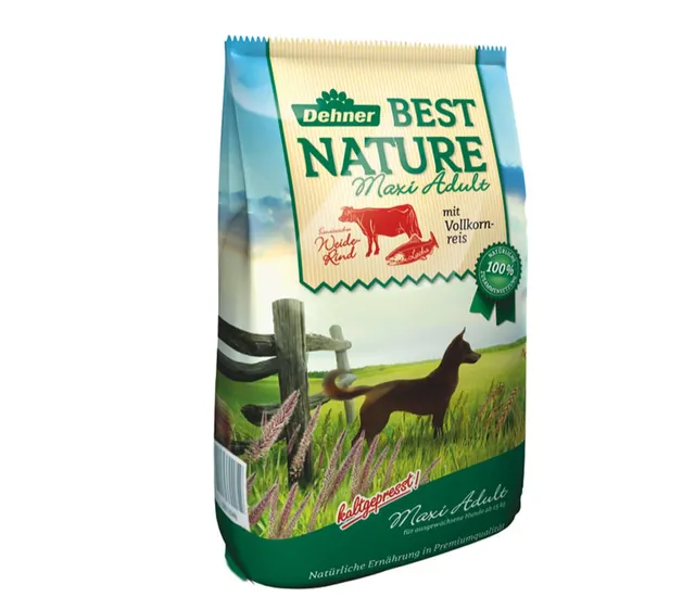 Dehner Best Nature Maxi Adult Trockenfutter Rind 5 kg kaltgepresst