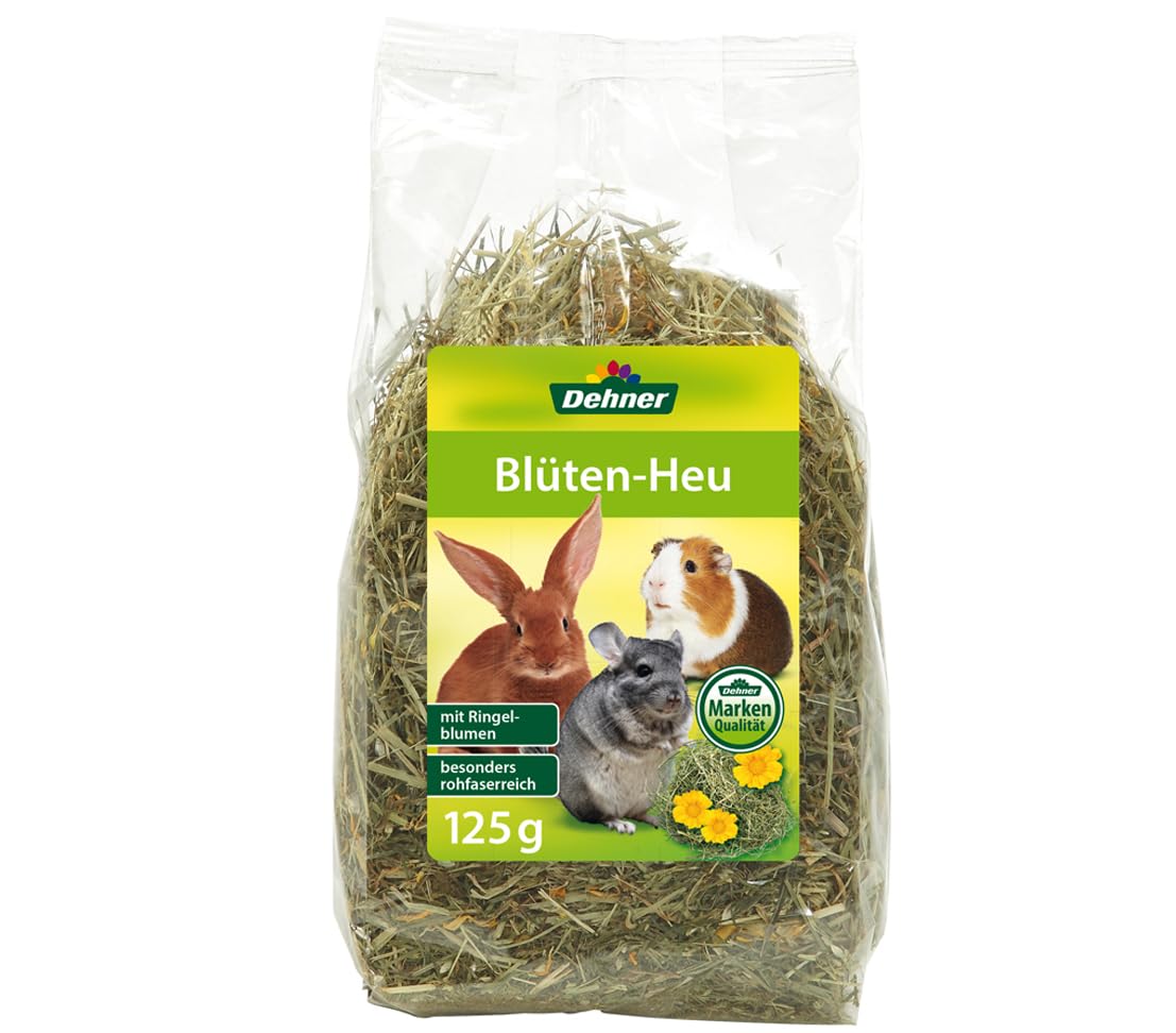 Dehner Blüten-Mix Nagersnack Heu 6x125g rohfaserreich