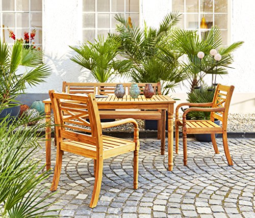 Dehner Premium Lovely Samoa Gartentisch Akazie natur 140x75x80 cm