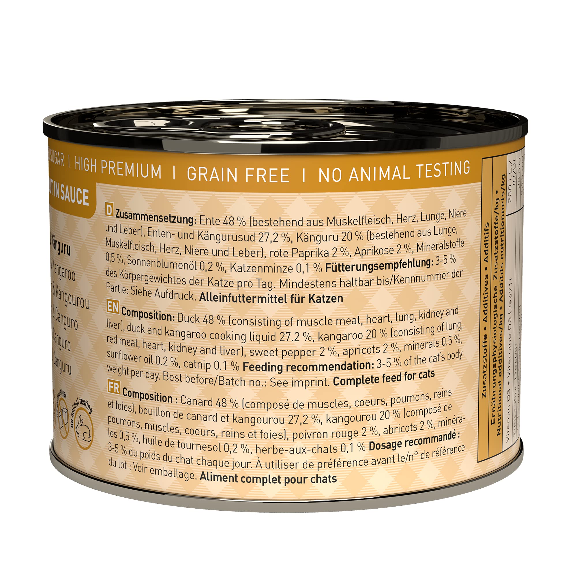 catz finefood Ragout N607 Känguru Ente Nassfutter 6x190g