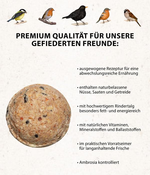 Dehner Natura Meisenknödel mit Netz 60x100g proteinreich