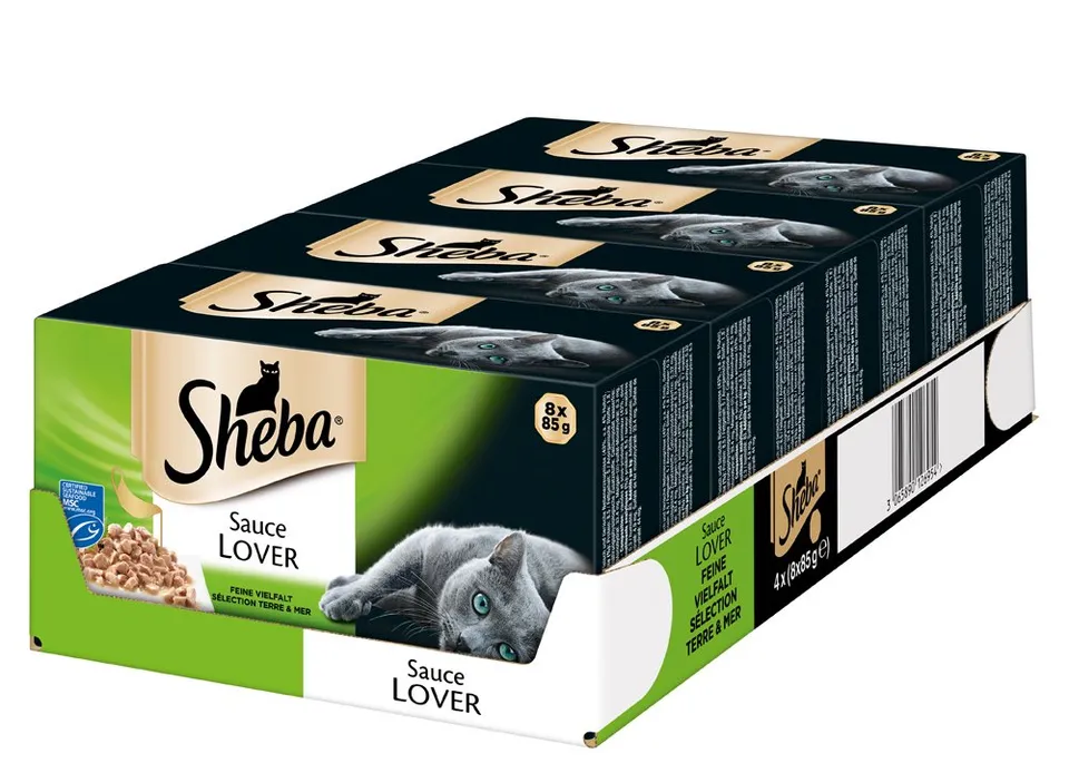 Sheba Sauce Lover Katzennassfutter 32x85g Mix in Sauce