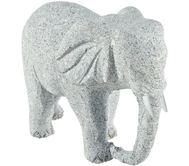Dehner Elefant Dekofigur Granit grau 30x14x27cm