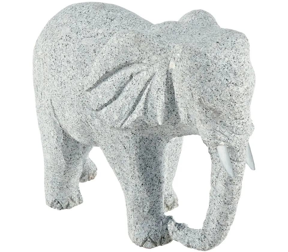 Dehner Elefant Dekofigur Granit grau 30x14x27cm