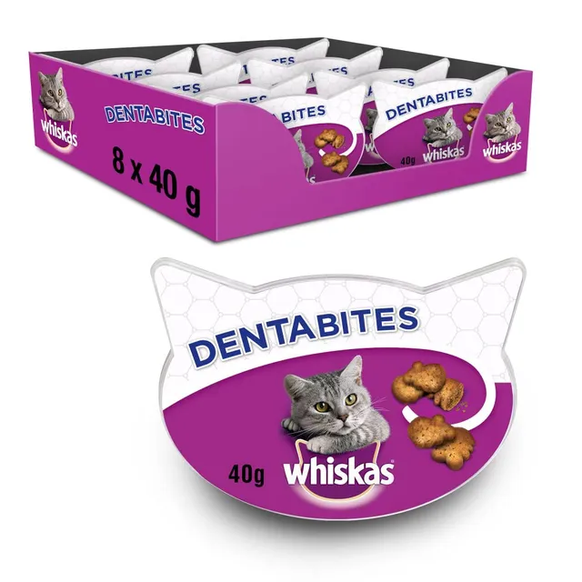Whiskas Dentabites Katzensnack Huhn 8x40g Zahnpflege