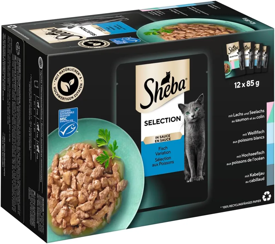 Sheba Selection Sauce Nassfutter Fisch 12x85g MSC