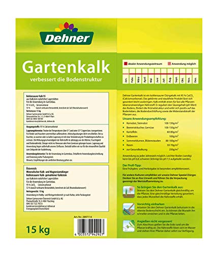 Dehner Gartenkalk 15kg für 150qm gekörnt