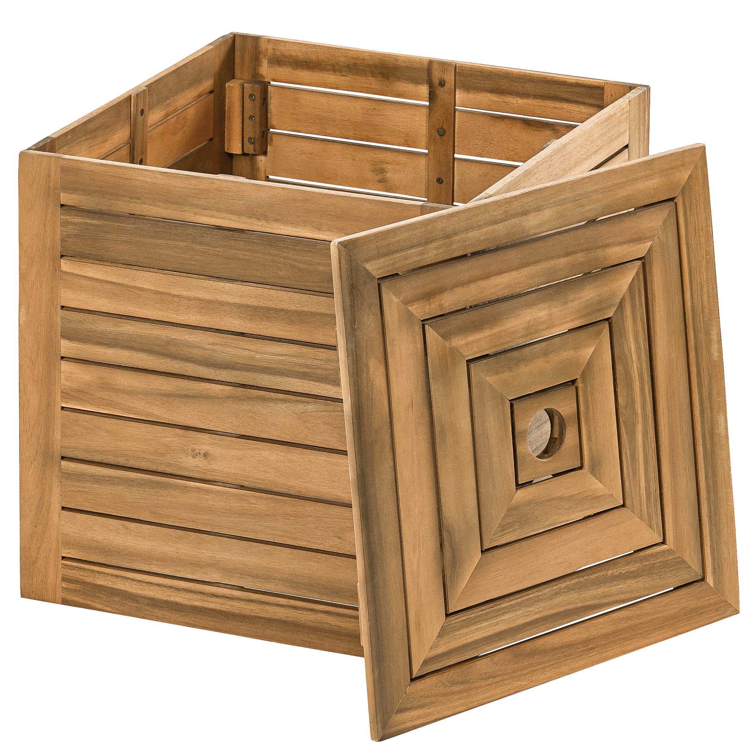 Dehner Macao Schirmbox Akazienholz natur 50x50x50cm