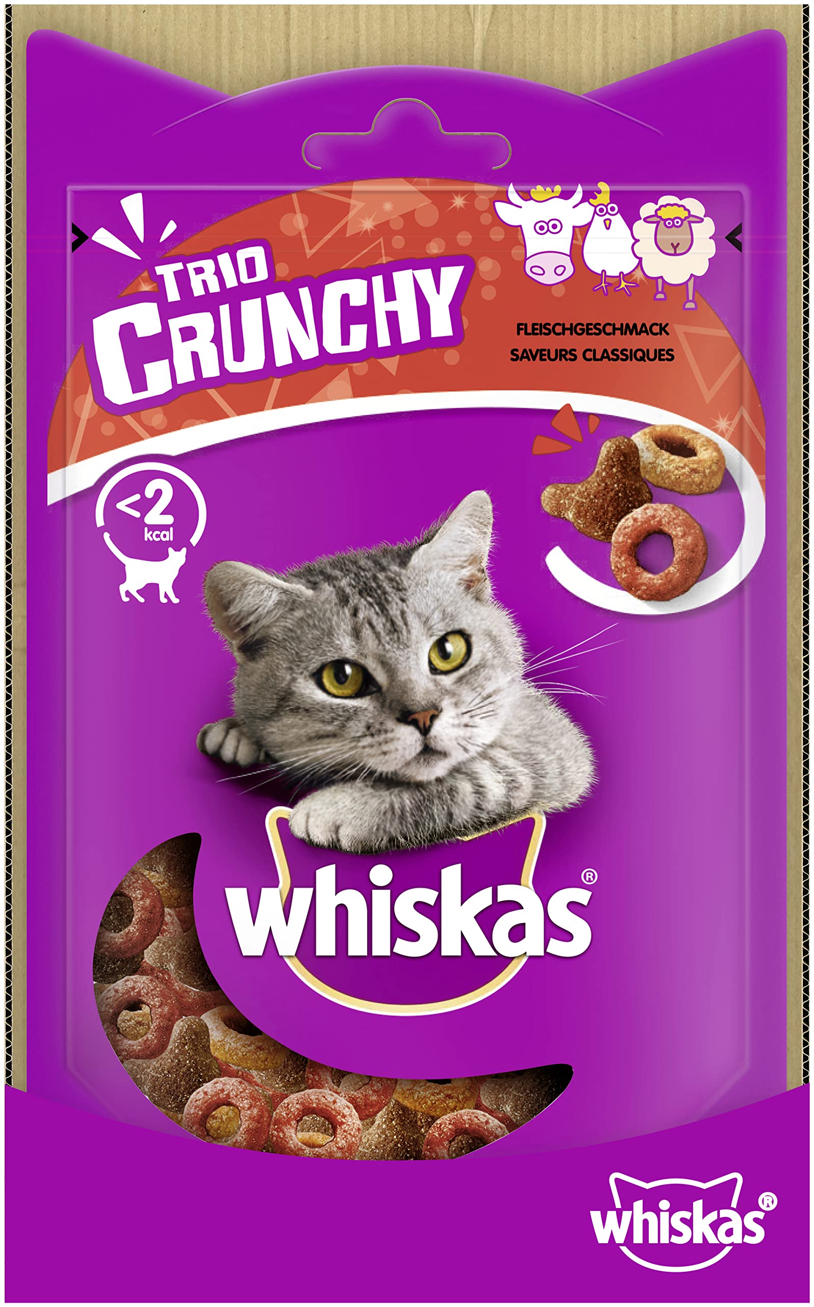 Whiskas Trio Crunchy Katzensnack Geflügel 6x55 g Mix