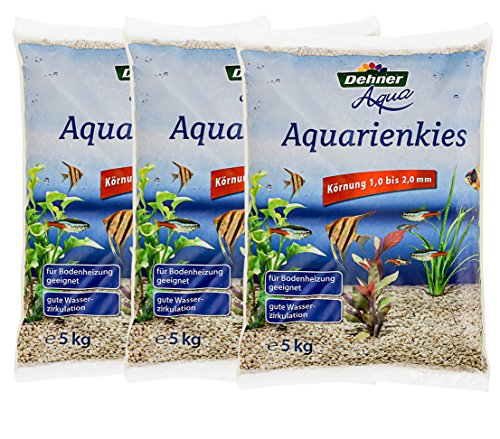 Dehner Aqua Aquarienkies Weiß 1-2mm 3x5kg