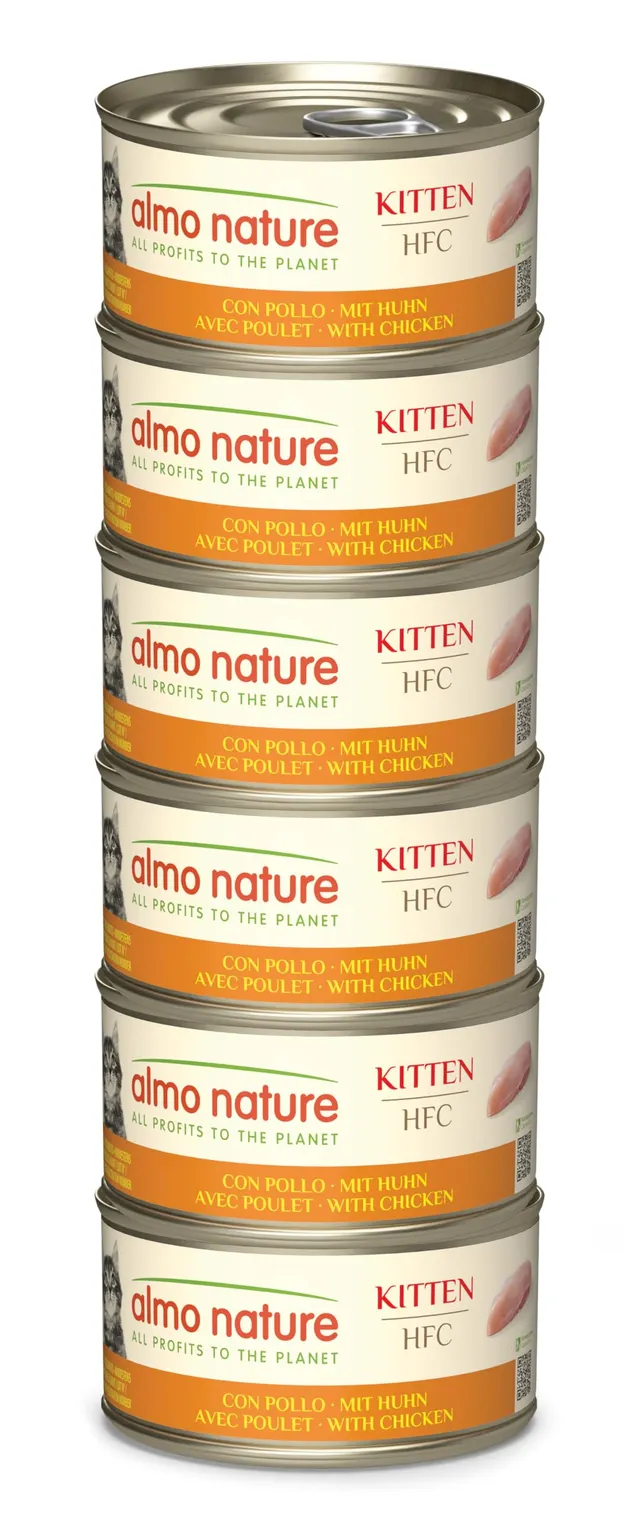 Almo Nature HFC Kitten Nassfutter Huhn 6x70g glutenfrei