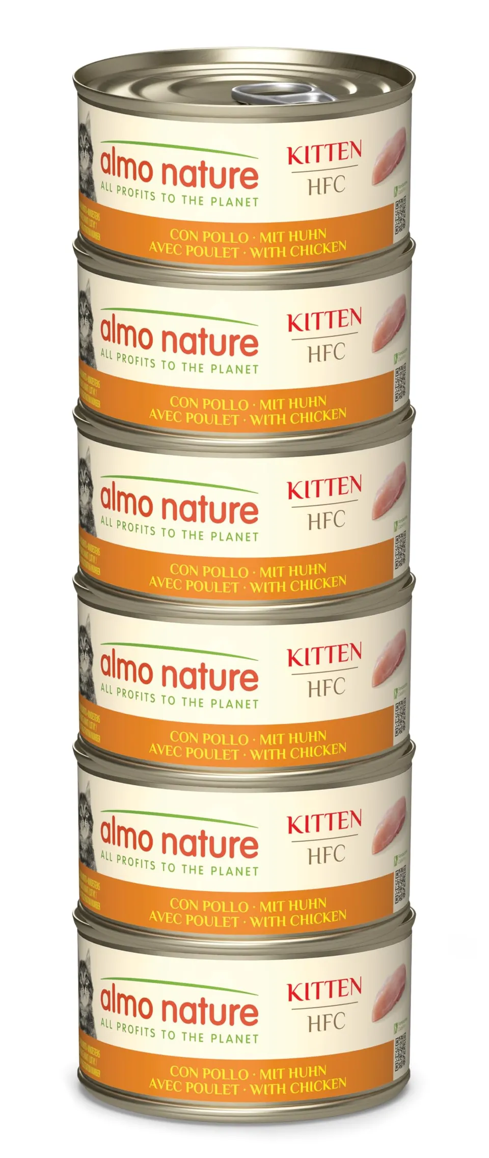 Almo Nature HFC Kitten Nassfutter Huhn 6x70g glutenfrei