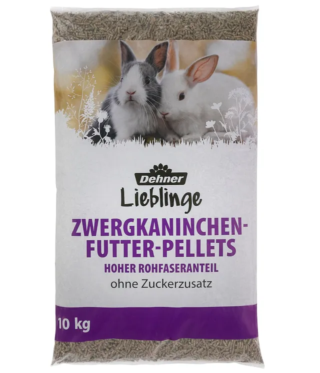 Dehner Lieblinge Zwergkaninchenfutter Pellets 10 kg zuckerfrei