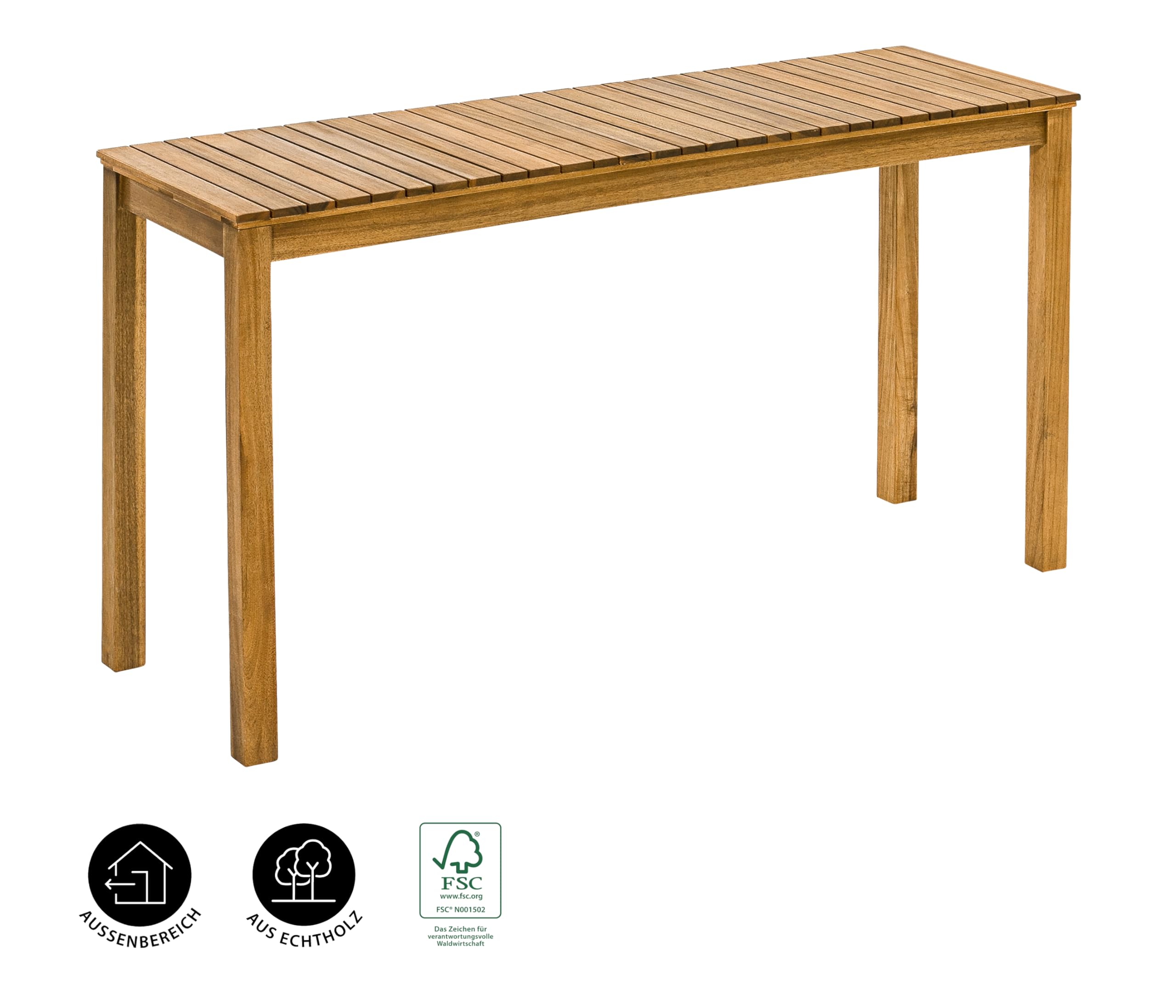 Dehner Premium Lovely Macao Balkontisch Akazie natur 142x75x40