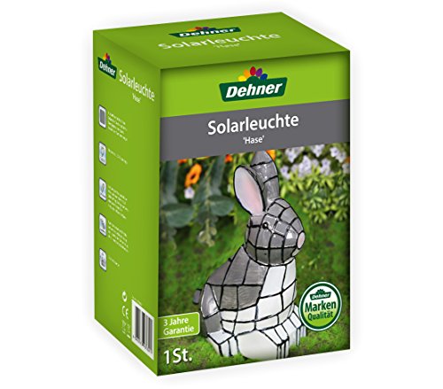 Dehner Solarleuchte Hase LED 17x9x7cm Polyresin Dämmerung