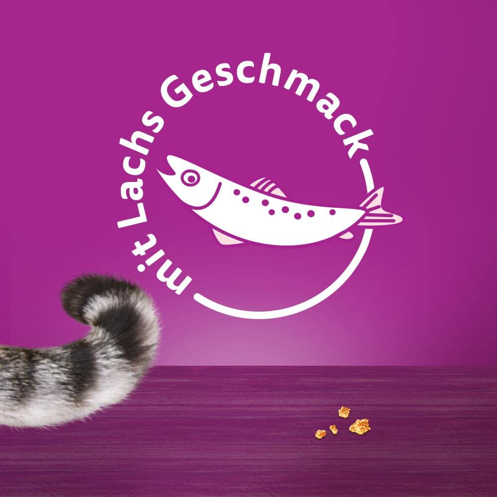 Whiskas Knuspertaschen Snack Lachs 4x180g cremig