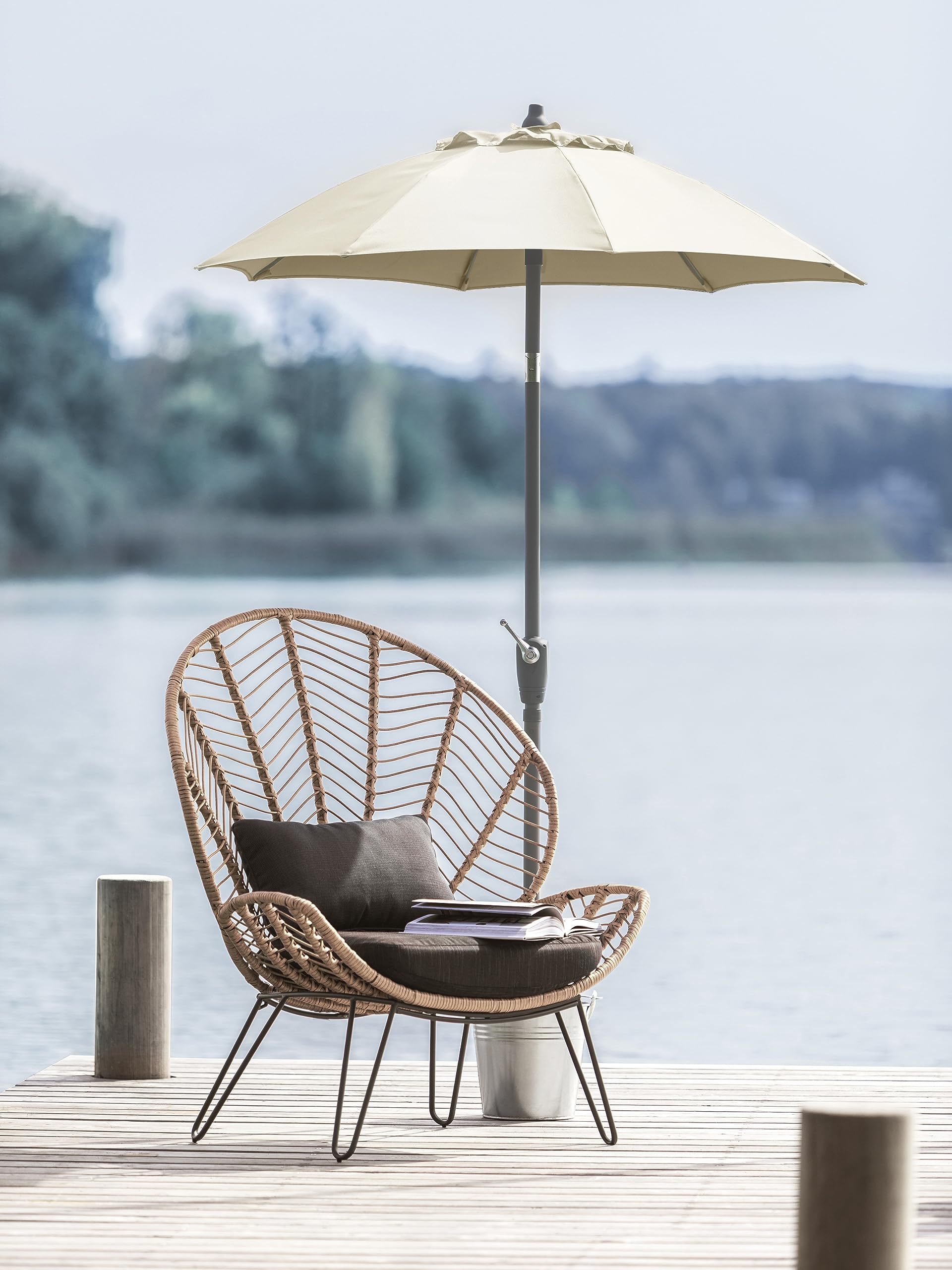Dehner Vido Sonnenschirm 150cm creme Polyester