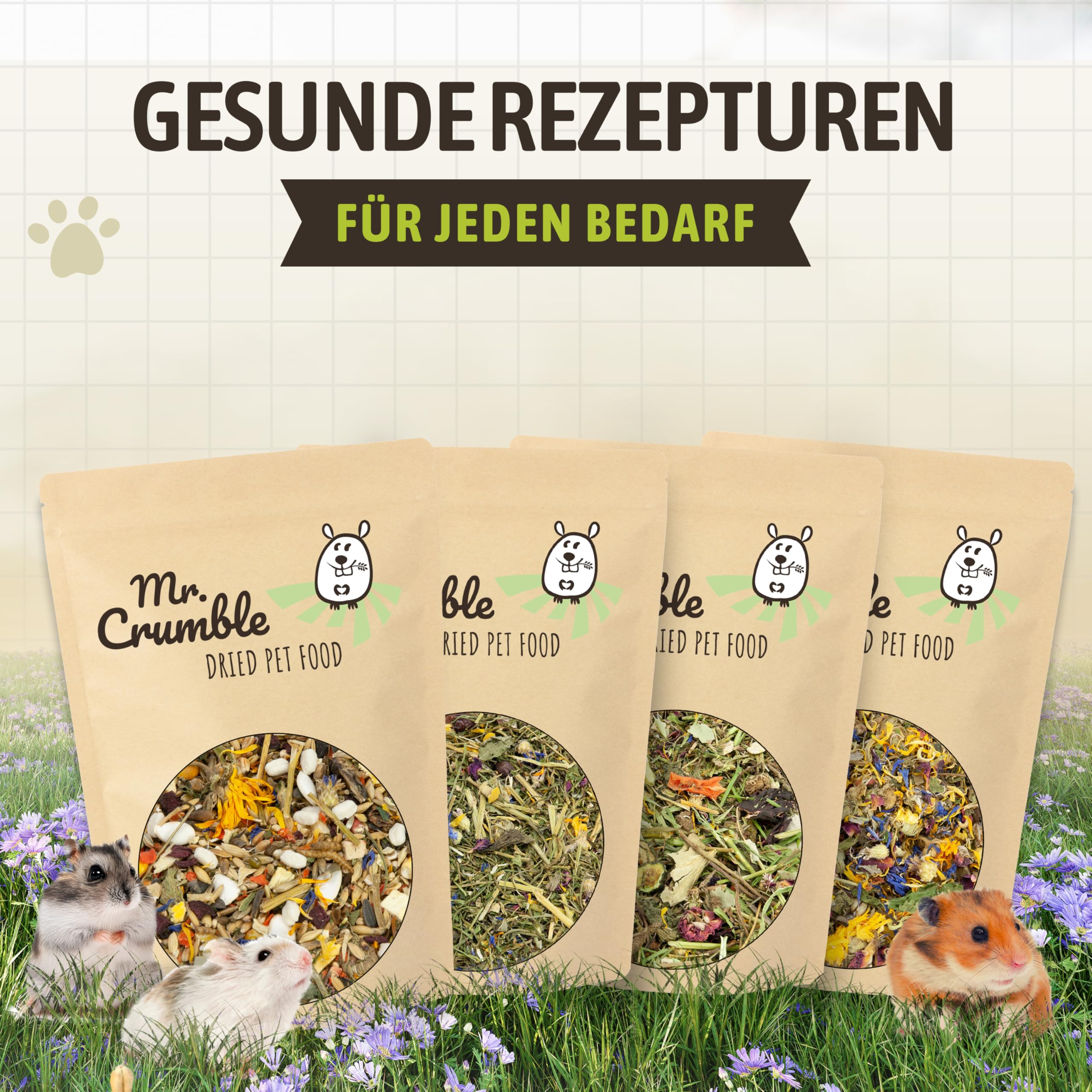 Mr. Crumble Ratten-Futter Rattenfutter ohne Pellets 1000g