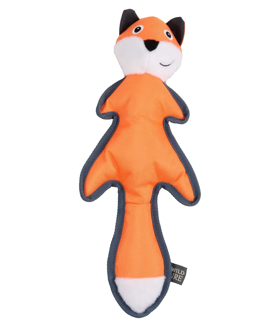 Dehner Wild Nature Outdoor Fox Hundespielzeug orange Quietscher