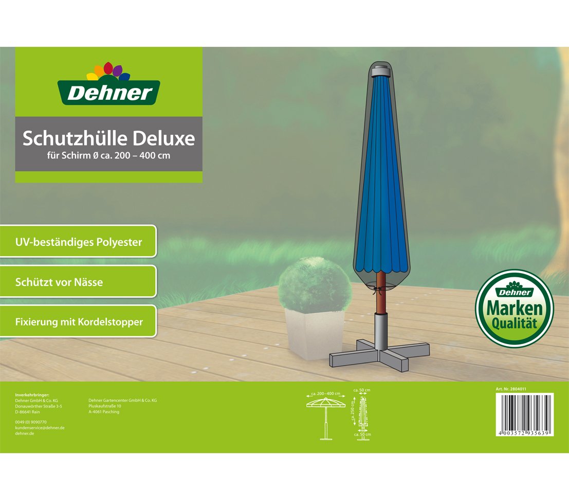 Dehner Deluxe Schutzhülle Sonnenschirm 250 cm anthrazit