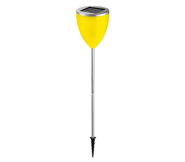 Dehner Living Wineglasoptik Solarleuchte 71 cm gelb