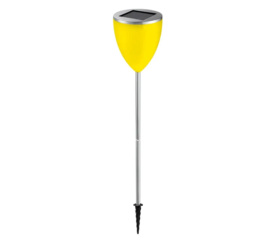 Dehner Living Wineglasoptik Solarleuchte 71 cm gelb