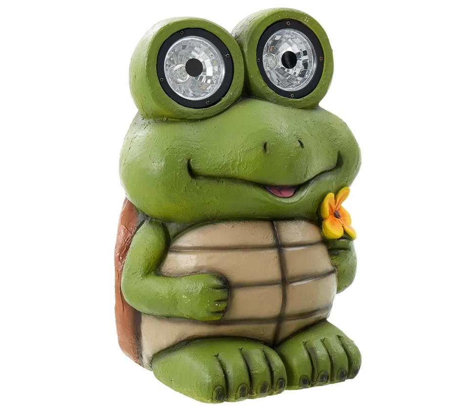 Dehner Josefine Solarleuchte Schildkröte grün/creme