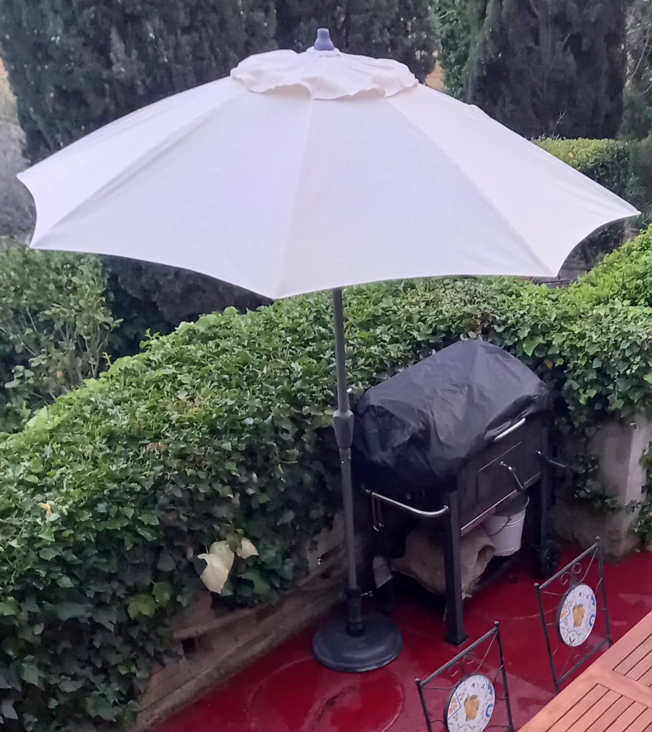 Dehner Kos Sonnenschirm rund 220 cm beige