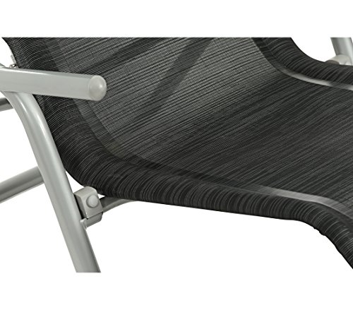 Dehner Brisbane Klappliege schwarz 137 x 75 x 107 cm