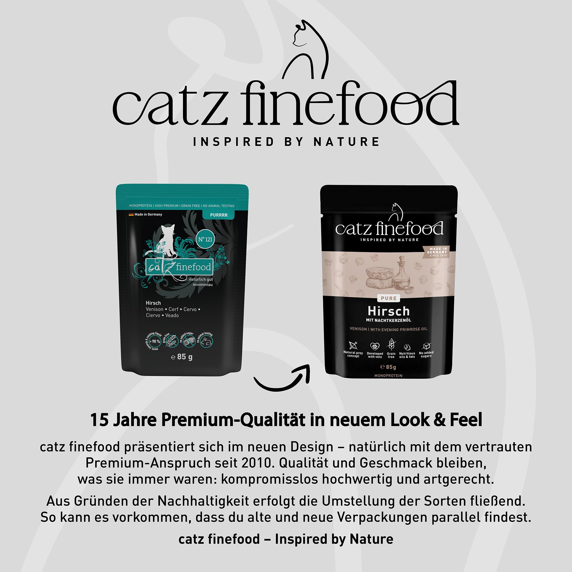 catz finefood Purrrr N°121 Nassfutter Hirsch 16x85g Monoprotein