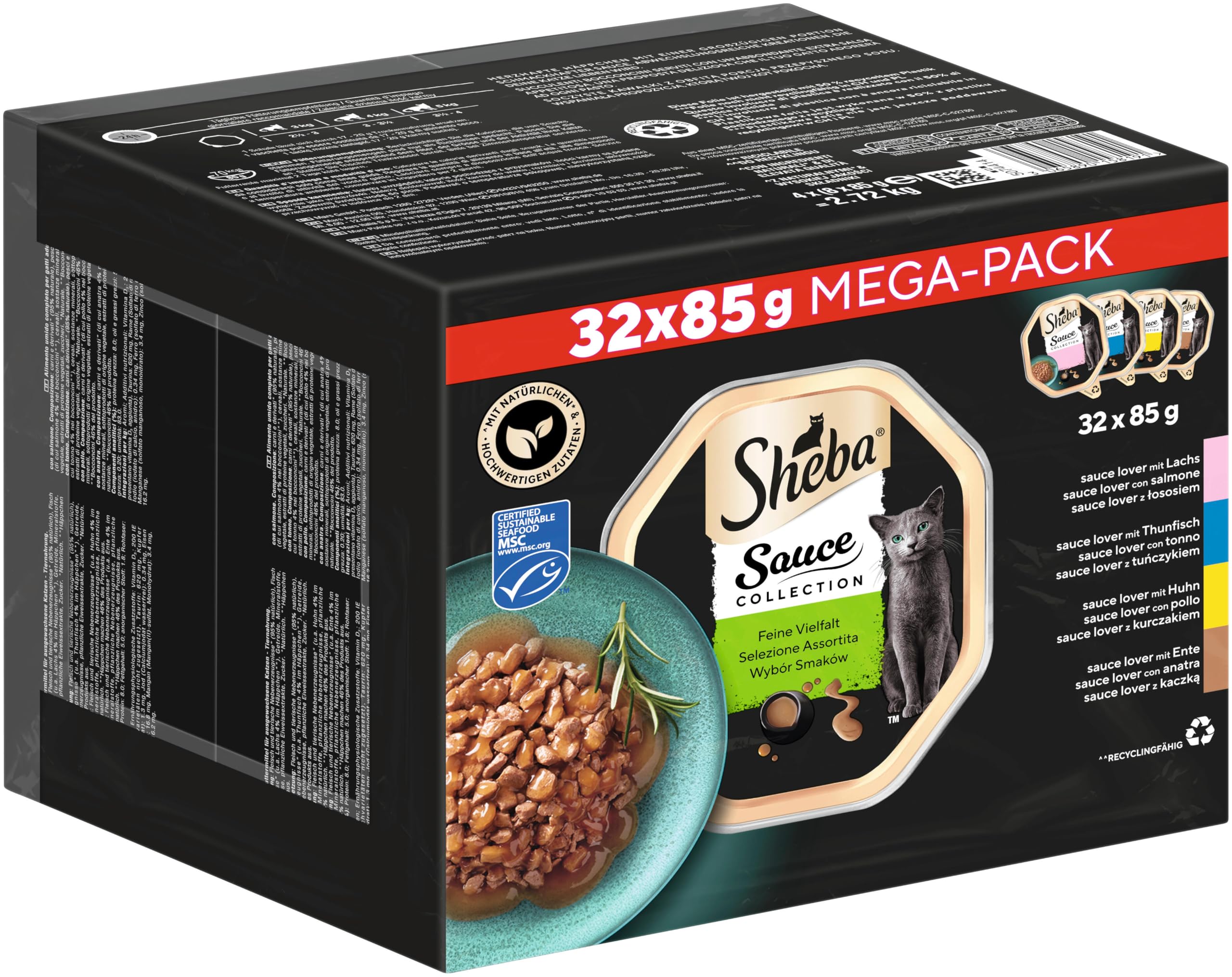 Sheba Sauce Collection Nassfutter Feine Vielfalt 32x85g